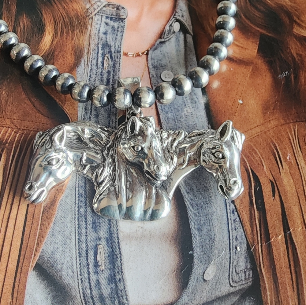 Taxco Sterling Silver Horse Pendant